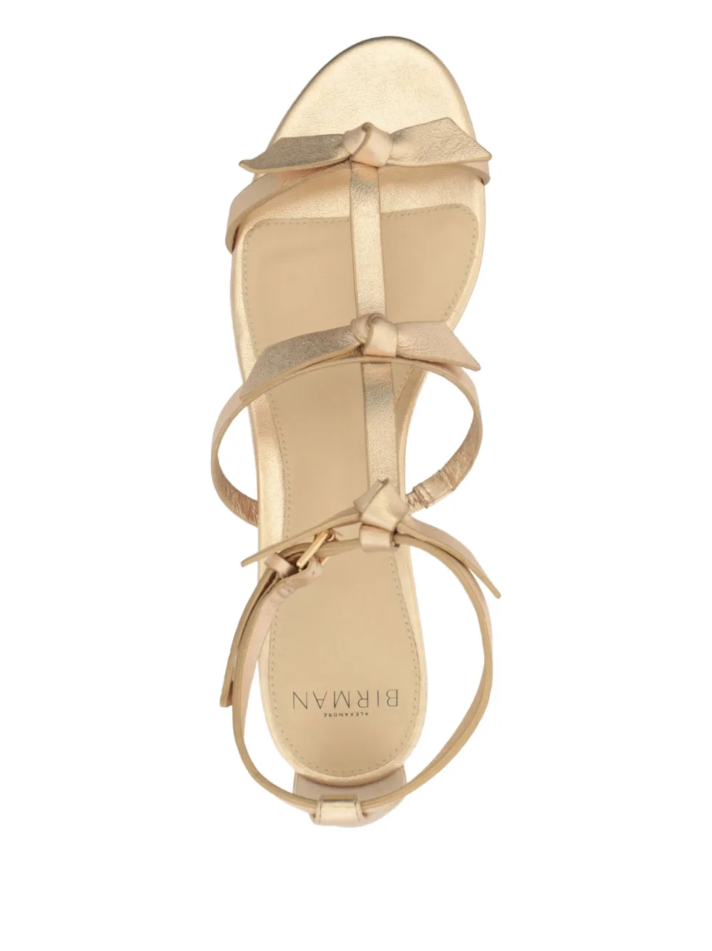 Alexandre Birman 30 mm Slim Lolita sandalen met raffia detail Goud