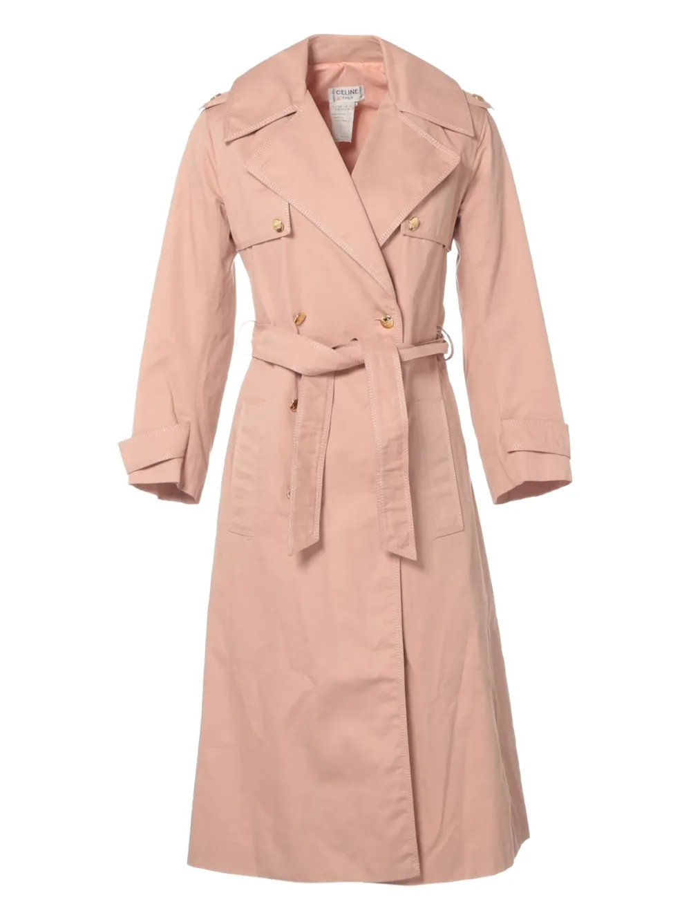 Celine Pre-Owned 1980-1990s トレンチコート - ピンク Celine Pre-Owned 1980-1990s トレンチコート - ピンク