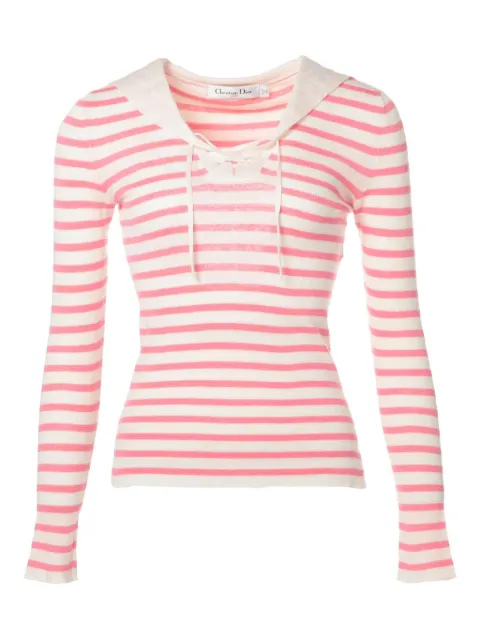 Christian Dior Pre-Owned 2010-2020 striped-pattern sweater