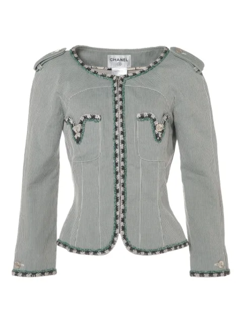 CHANEL Pre-Owned 2006 striped-pattern jacket