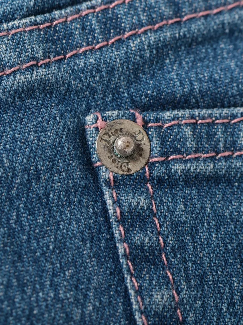 DIOR Pre-owned 2003 Button-embellishment Jeans In Blue