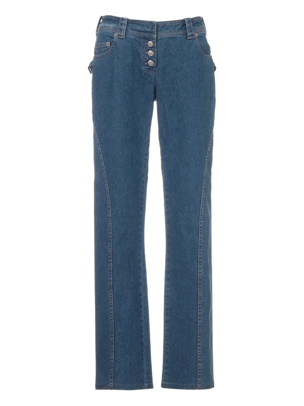 DIOR Pre-owned 2003 Button-embellishment Jeans In Blue