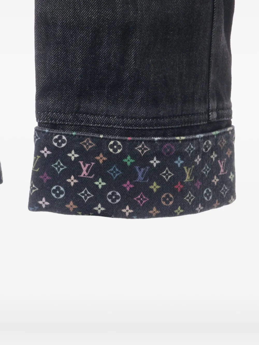 Pre-owned Louis Vuitton 1990-2010 Monogram-print Jeans In Black