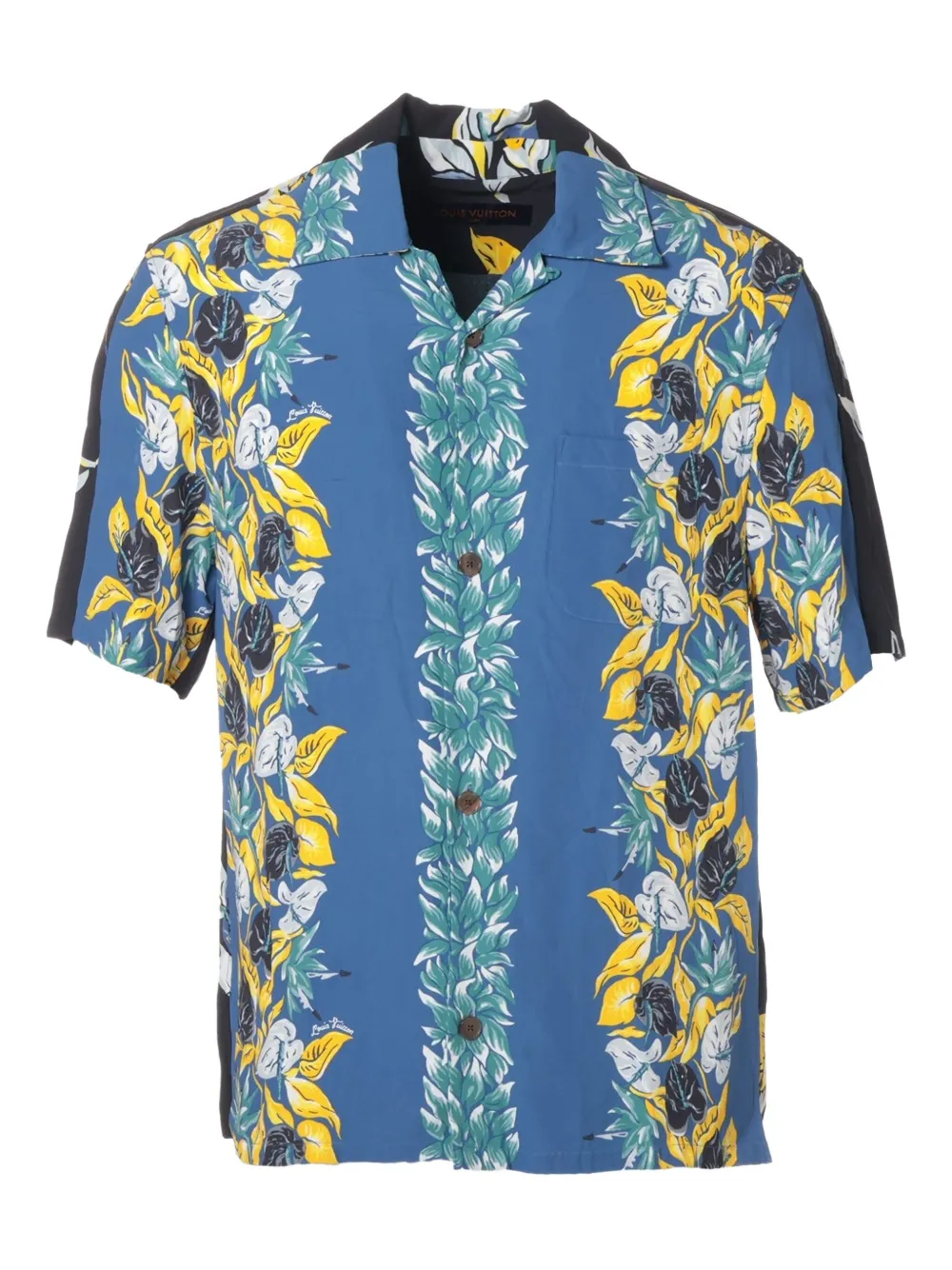 Louis Vuitton Pre-Owned 2010-2020 Aloha floral-pattern short-sleeve shirt | Blue | Image 1