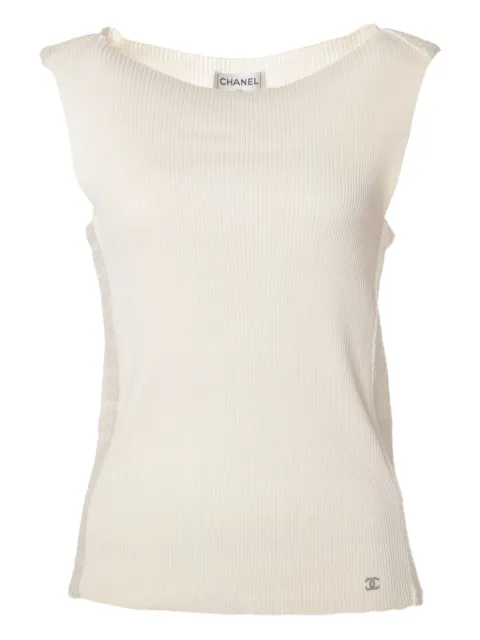 CHANEL Pre-Owned 1999 ribbed sleeveless top