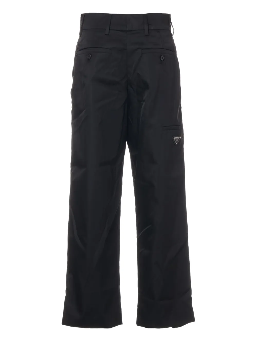 Prada Pre-Owned 2019 Prada broek met triangel logo - Zwart