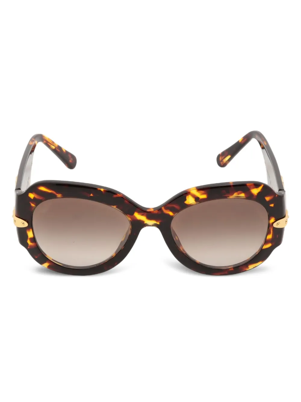 Louis Vuitton Pre-Owned 2019 logo-detail sunglasses - ブラウン Louis Vuitton Pre-Owned 2019 logo-detail sunglasses - ブラウン