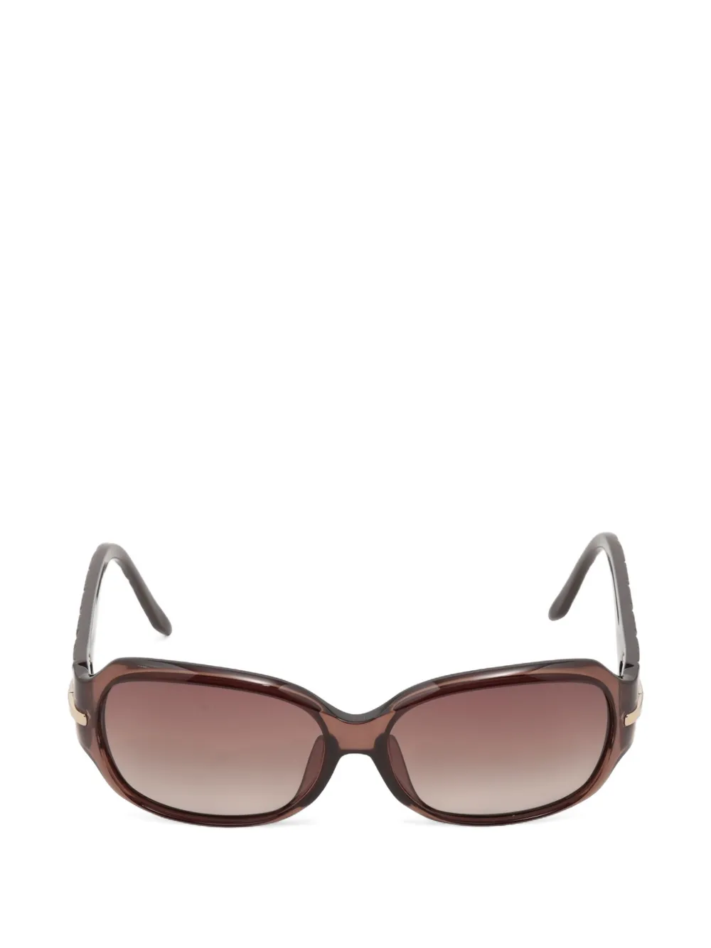 Christian Dior Pre-Owned 2000s geometric-frame sunglasses - ブラウン Christian Dior Pre-Owned 2000s geometric-frame sunglasses - ブラウン