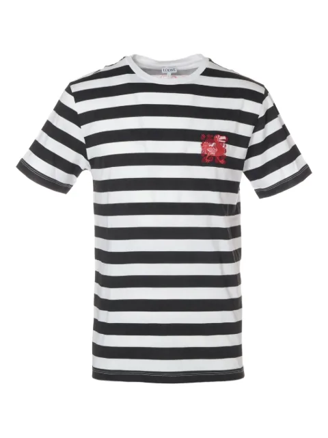 Loewe Pre-Owned 2015-2024 embroidered striped T-shirt