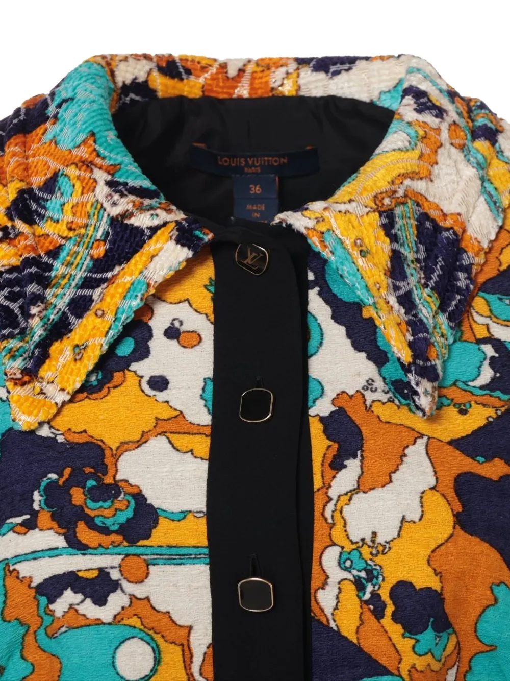 Louis Vuitton Pre-Owned 2020s mini-jurk met print en korte mouwen - Geel