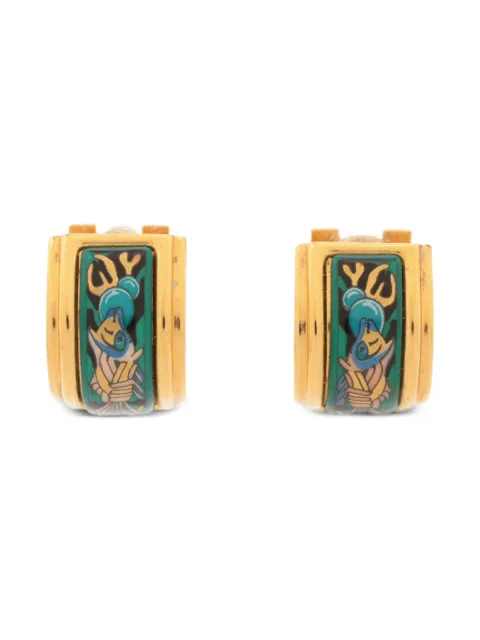 Hermès Pre-Owned logo clip-on earrings
