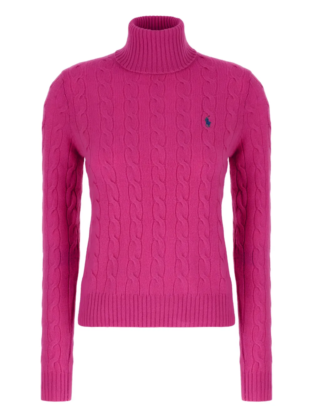 Polo Ralph Lauren Polo Pony-motif Cable-knit Sweater In Pink