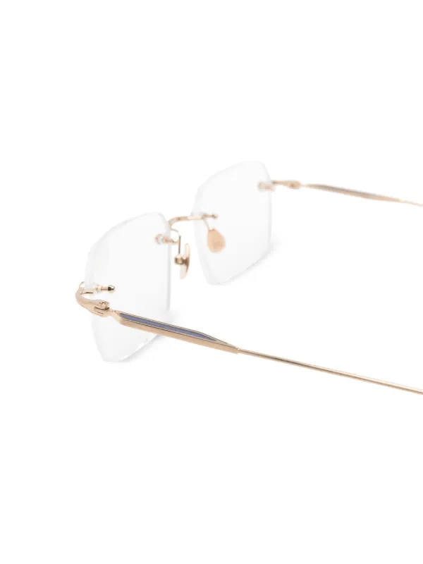 Matsuda Rimless Rectangle Glasses | Gold | FARFETCH CA
