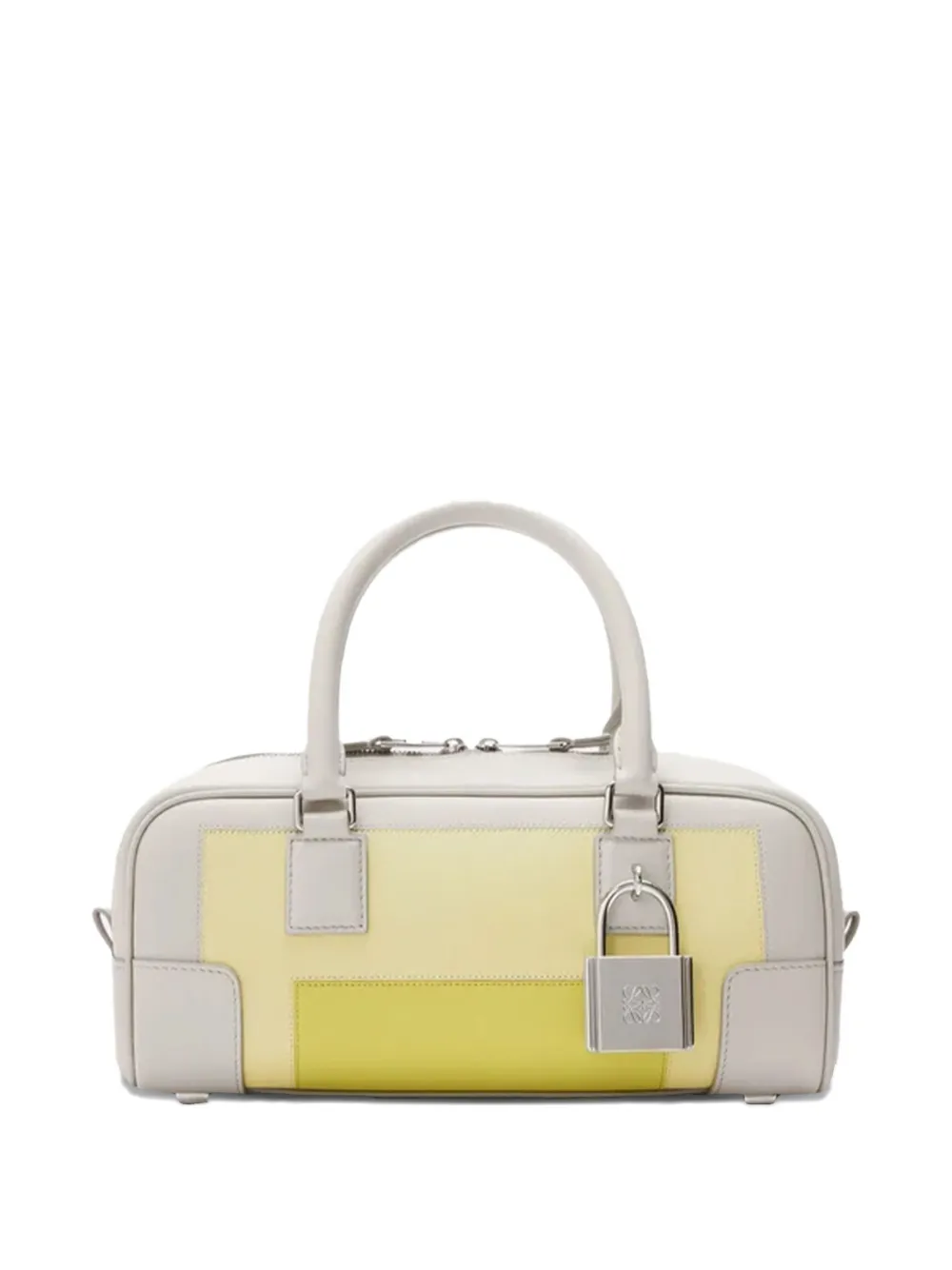 LOEWE Amazona 23 padlock panelled tote bag - Beige