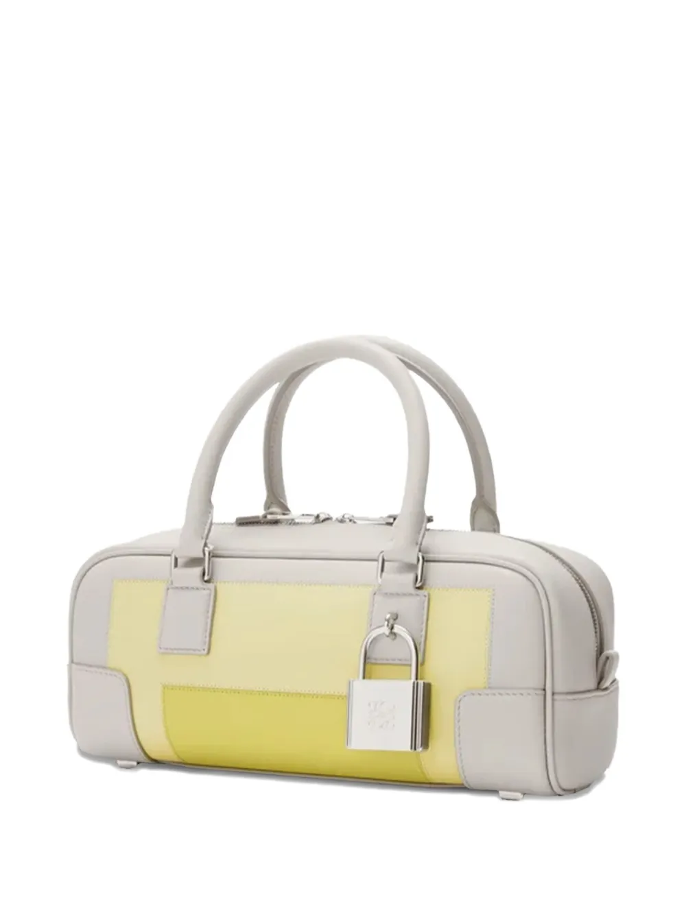 Loewe Amazona 23 Padlock Panelled Tote Bag In Neutral