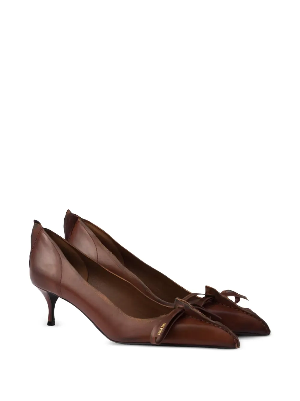 Prada Leren pumps Bruin