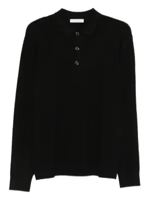 Sunspel ロングスリーブ ポロシャツ | ブラック | FARFETCH JP