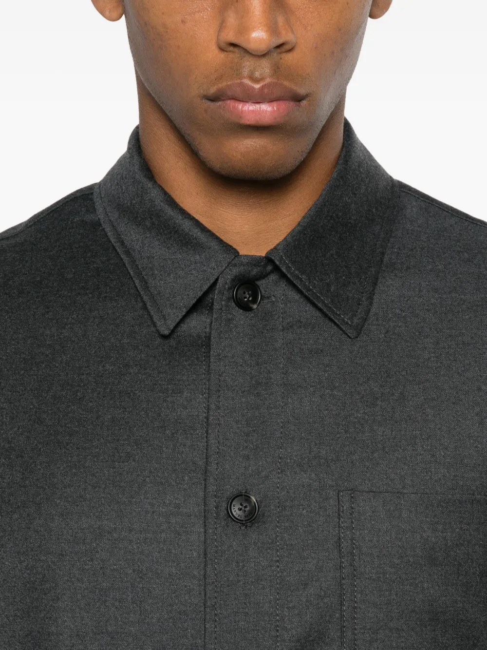 Manuel Ritz Shirtjack met opgestikte zak Grijs