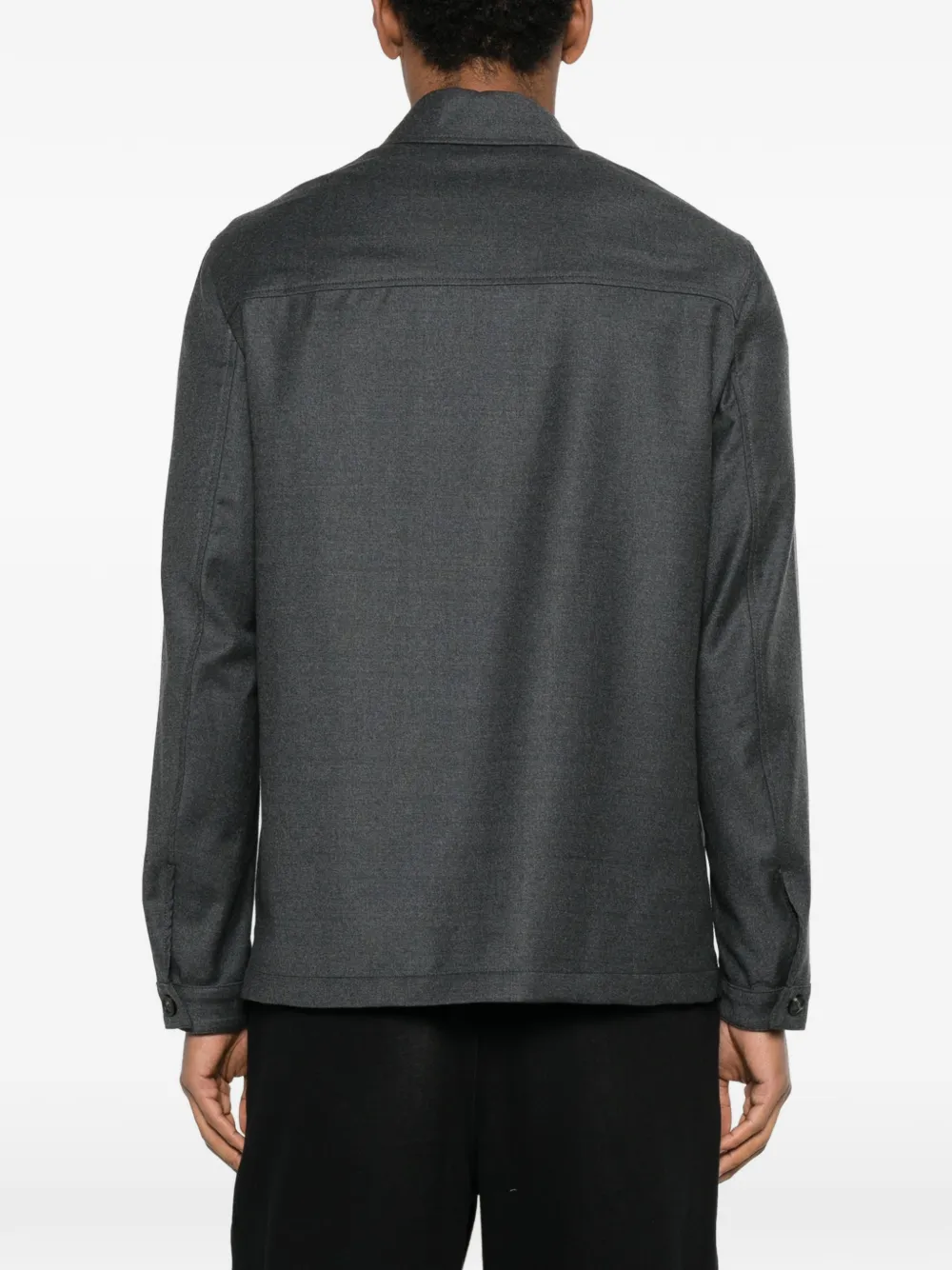 Manuel Ritz Shirtjack met opgestikte zak Grijs