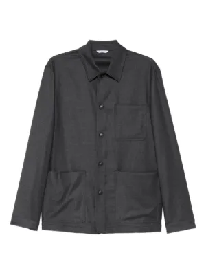 【美品】pt torino ナイロンシャツジャケットSIZE48（M〜L） PT Torino スプレッドカラー シャツジャケット | ブラウン | FARFETCH JP