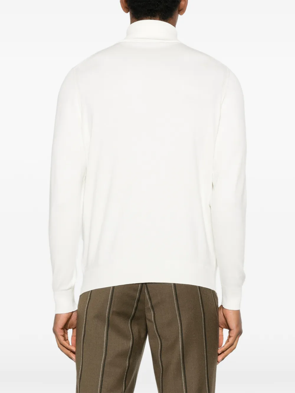 Diktat Roll-neck Sweater In White