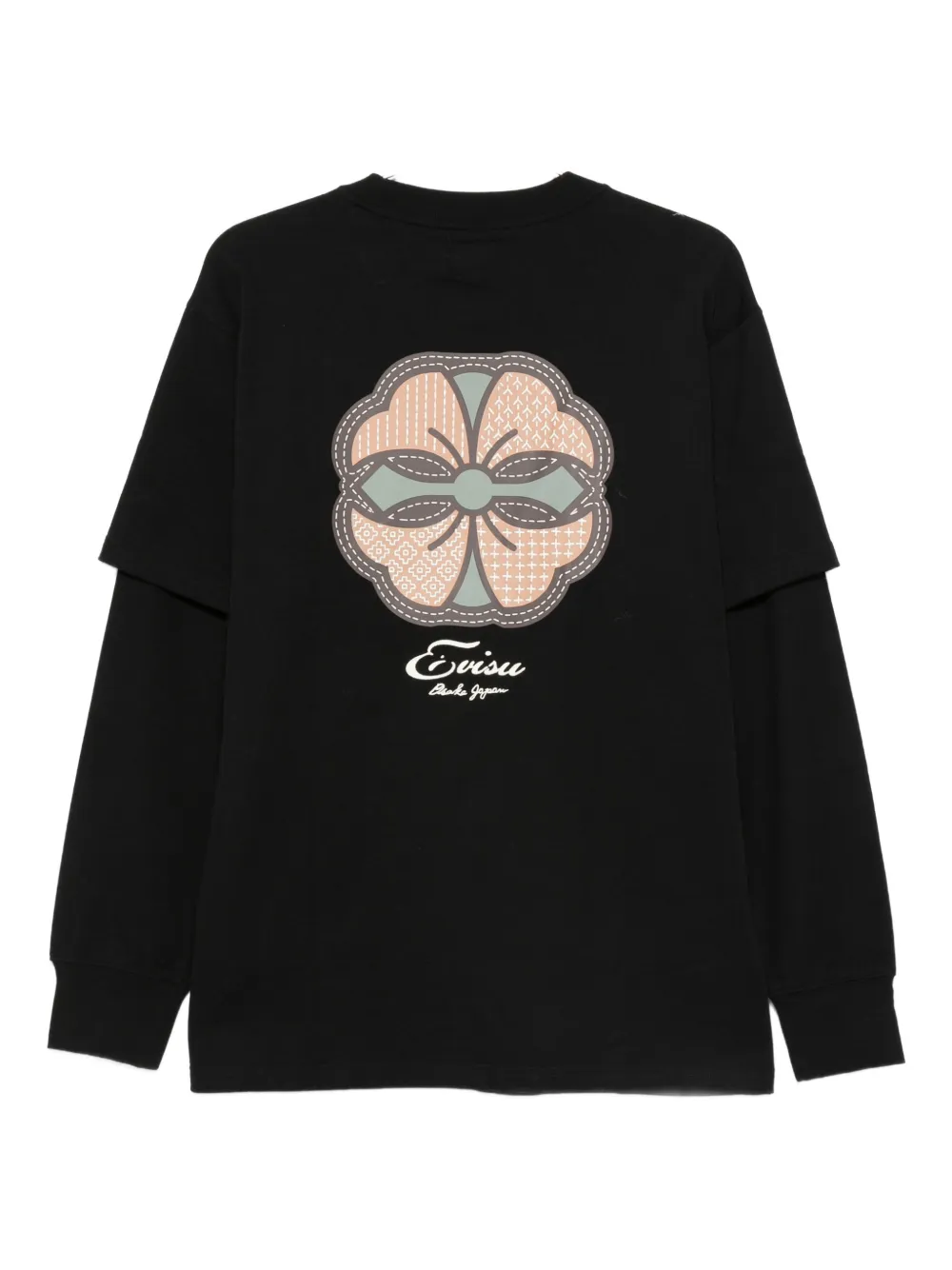 EVISU long-sleeve T-shirt - Zwart