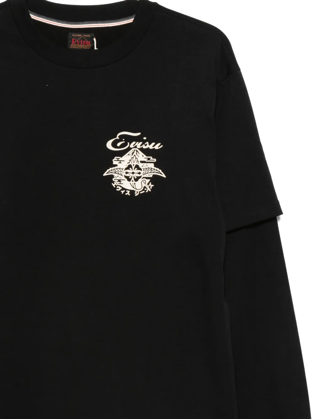 EVISU T-shirt met lange mouwen Zwart