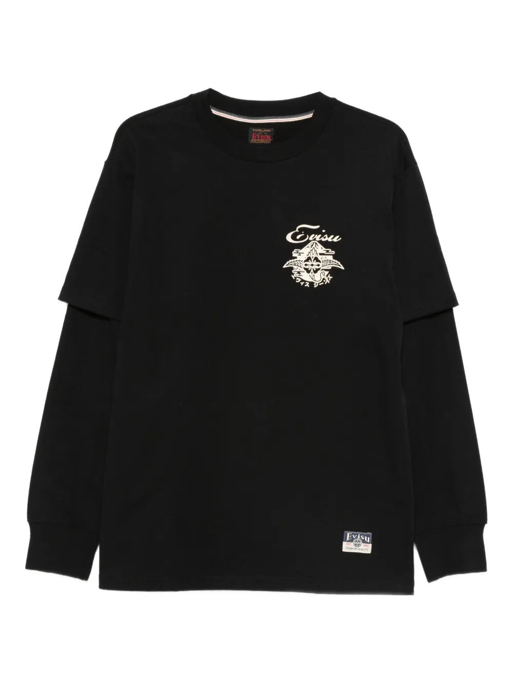 EVISU long-sleeve T-shirt - ブラック
