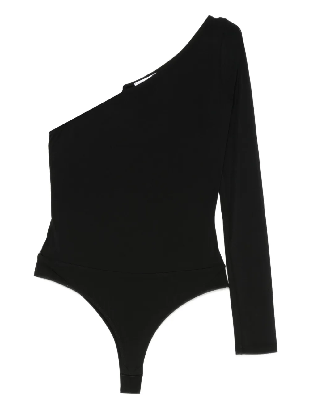 Patrizia Pepe Sequin One-shoulder Bodysuit In Black