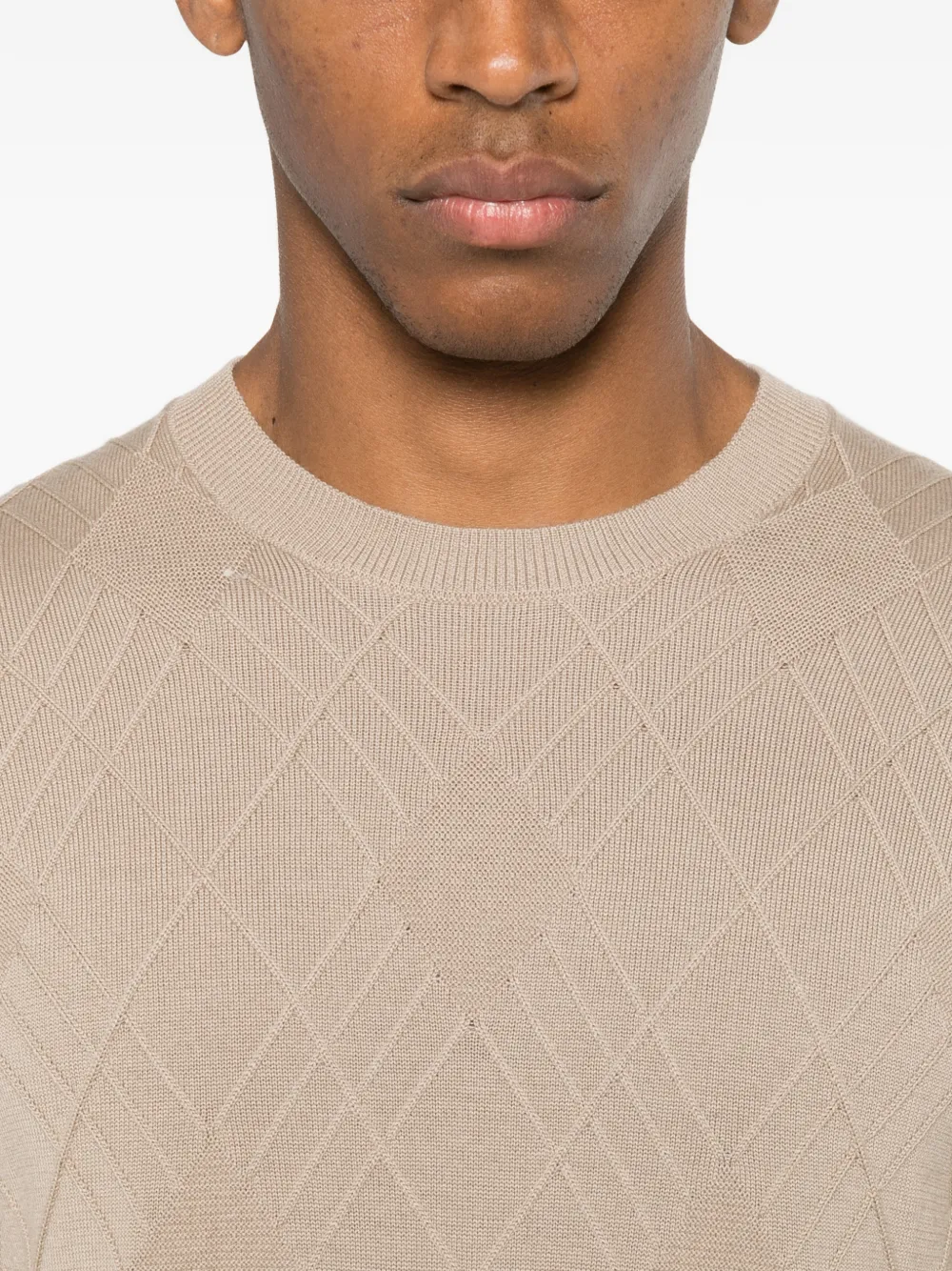 Diktat Argyle-pattern Sweater In Neutral