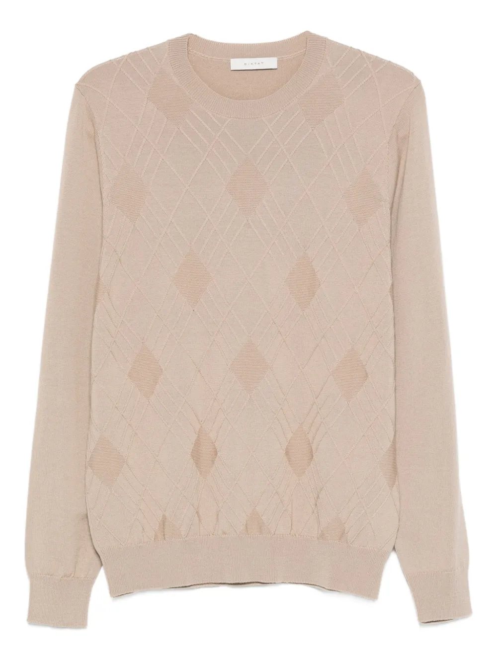 Diktat Argyle-pattern Sweater In Neutral