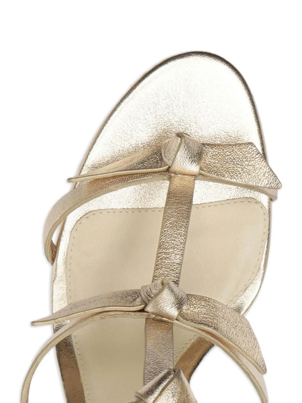 Alexandre Birman 120 mm Slim Lolita sandalen met raffia detail Goud