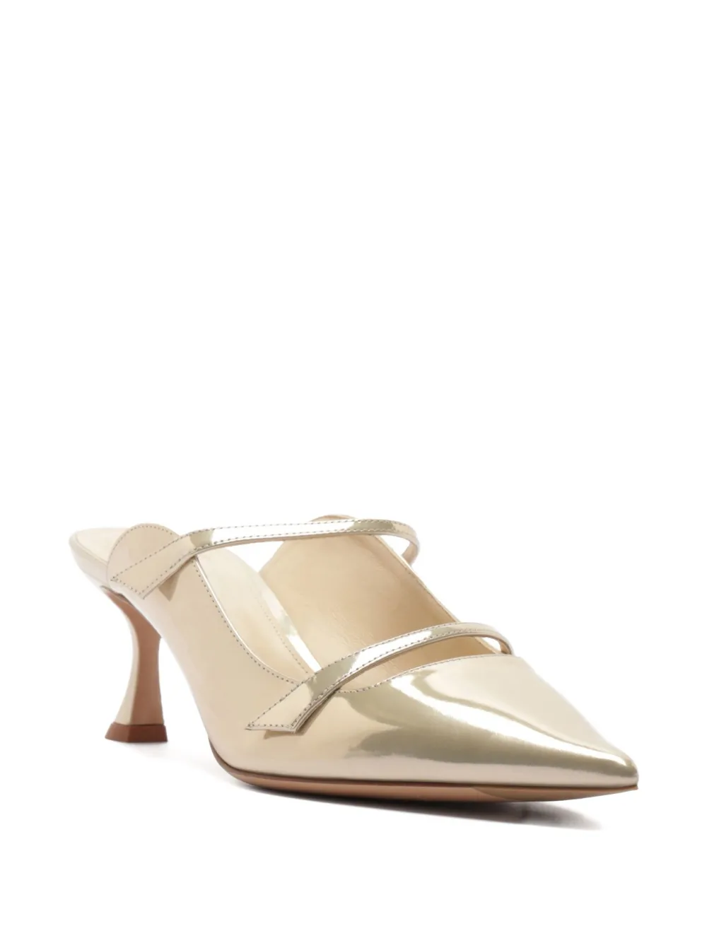 Alexandre Birman 60 mm Tita muiltjes met puntige neus en bandjes Beige