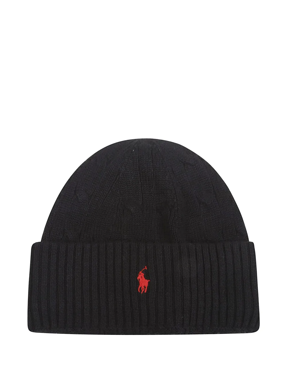 POLO RALPH LAUREN KIDS logo-embroidered beanie hat - Nero