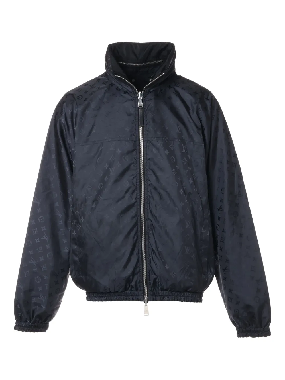 Pre-owned Louis Vuitton 2015-2024 Monogram-pattern Jacket In Black