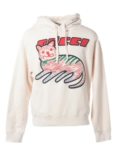 Gucci Pre-Owned 2020-2022 cat-print hoodie