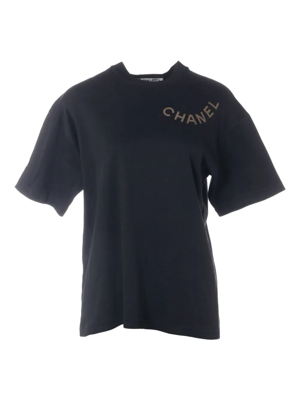 CHANEL Pre-Owned 1980-1990 ロゴ Tシャツ - ブラック