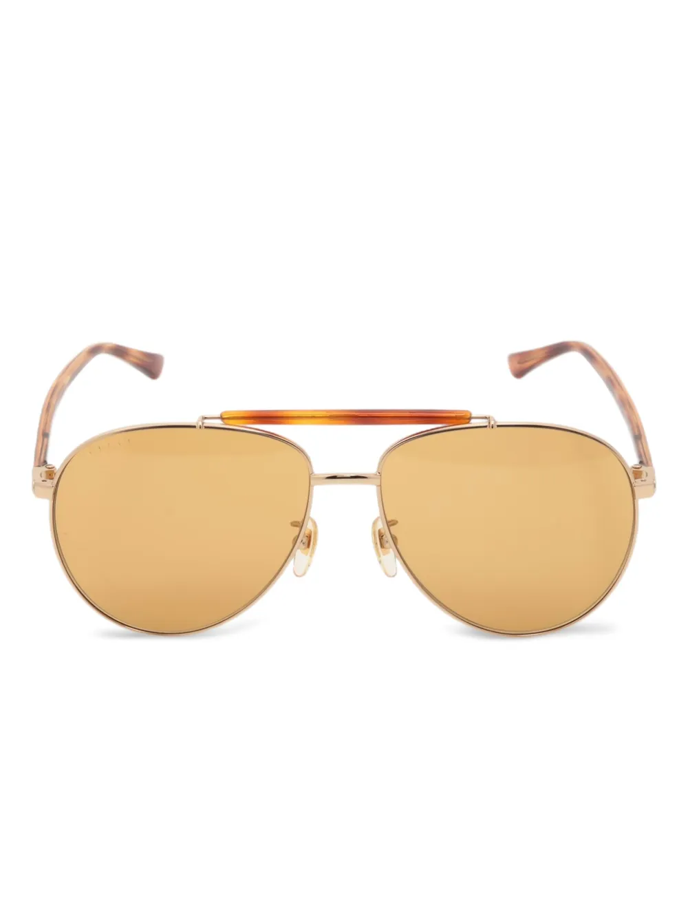 Gucci Pre-Owned 2010-2020s pilot-frame sunglasses | Gold | Image 1