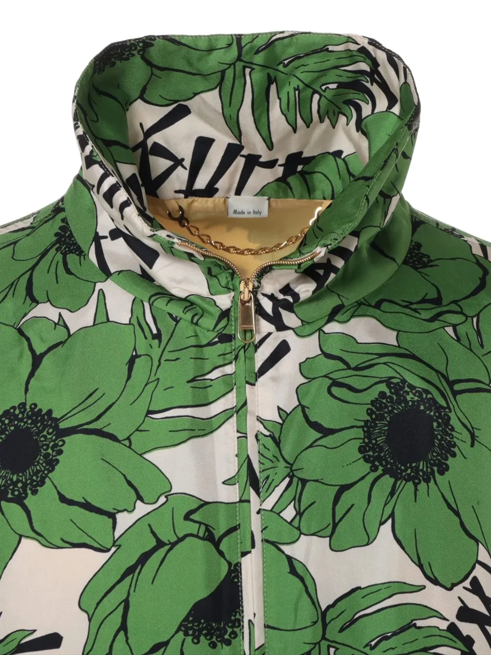 GUCCI Pre-owned 2000-2020s Floral-print Jacket In Green
