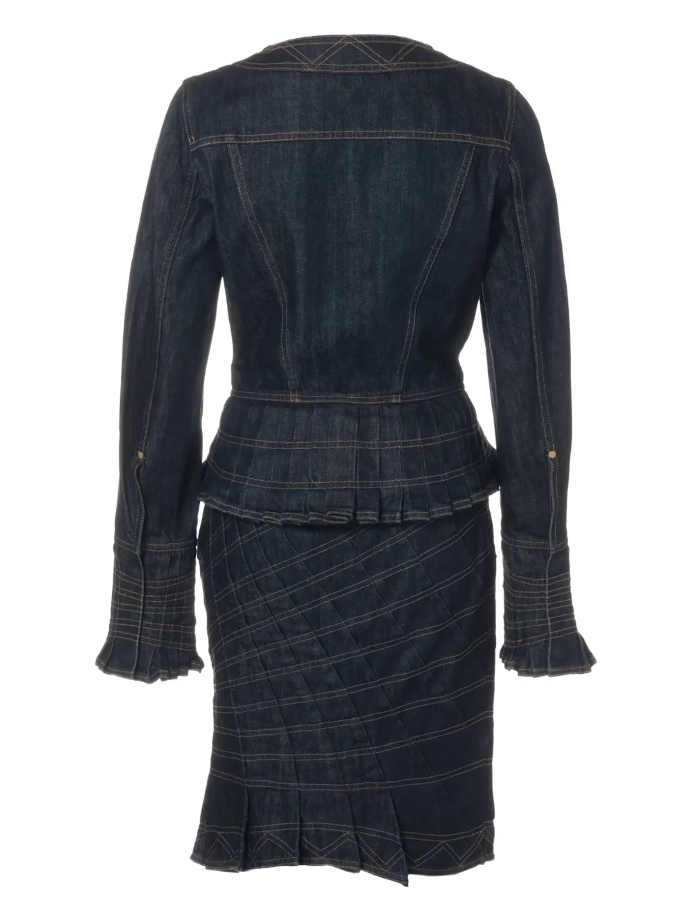 Pre-owned Gucci 2003 Denim Suit In Blue