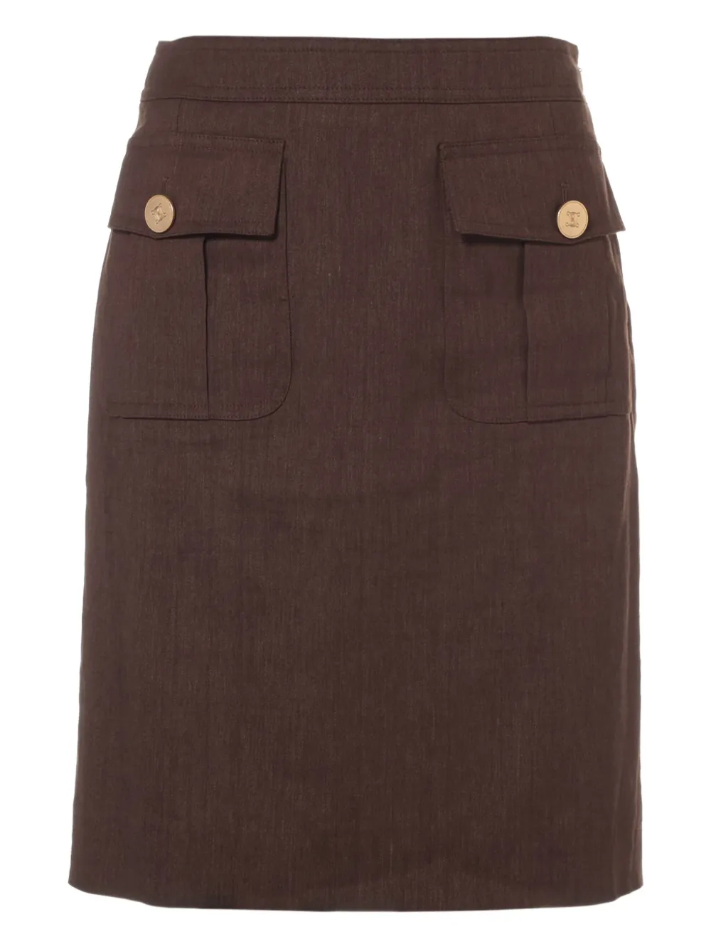 Pre-owned Celine 2000-2015 Triomphe-buttons Suit In Brown