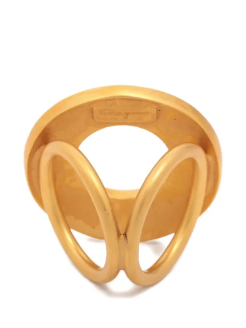 Ferragamo Pre-Owned anillo de mascada con cadena en relieve 2000-2015