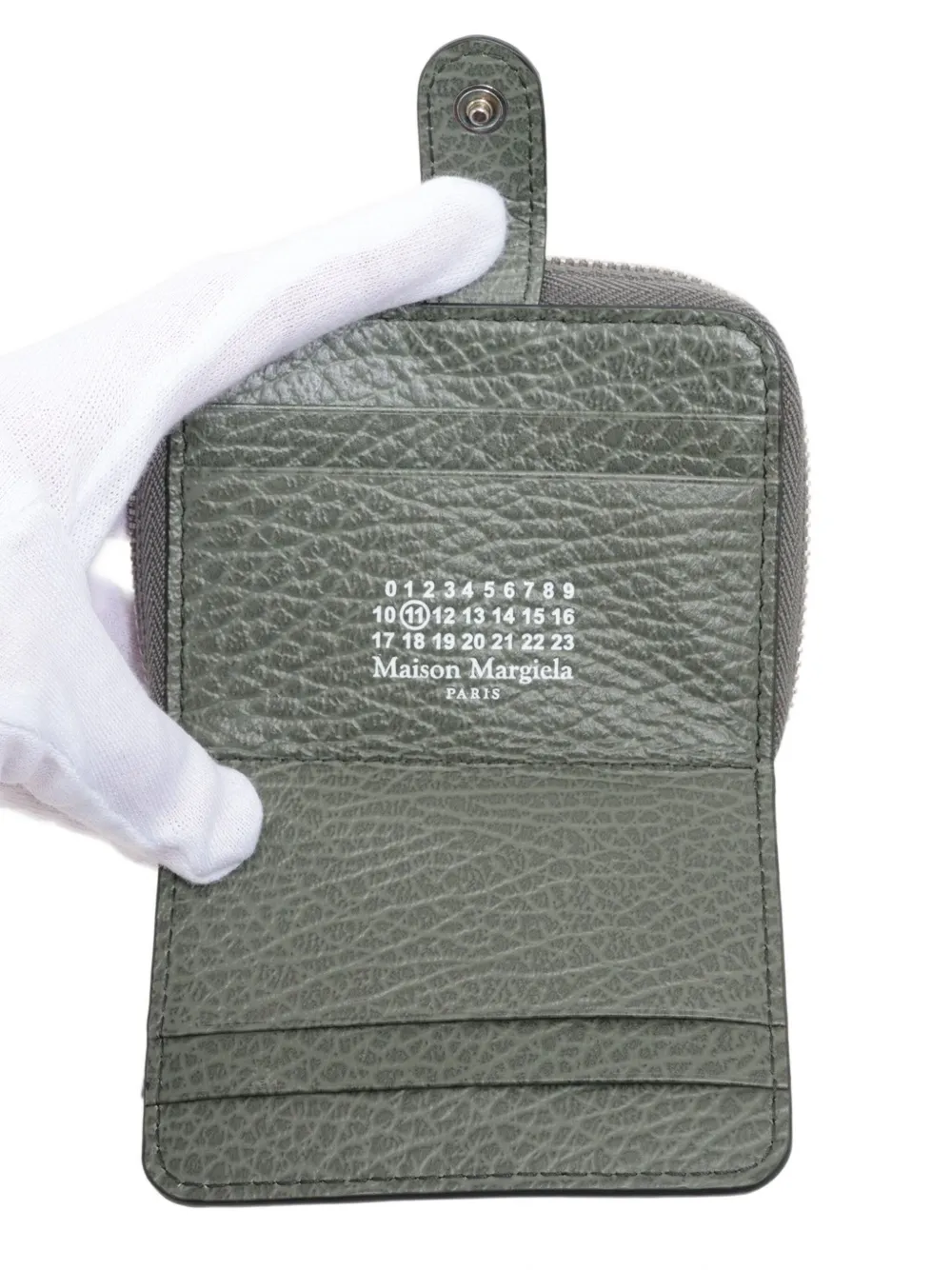Pre-owned Maison Margiela 2020-2025s Zip Wallet In Green