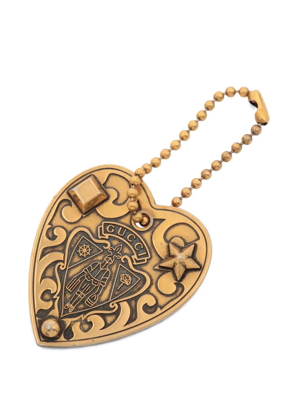 Gucci Pre-Owned  porte-clés à design de cœur (années 1980-2000) | or | Image 1