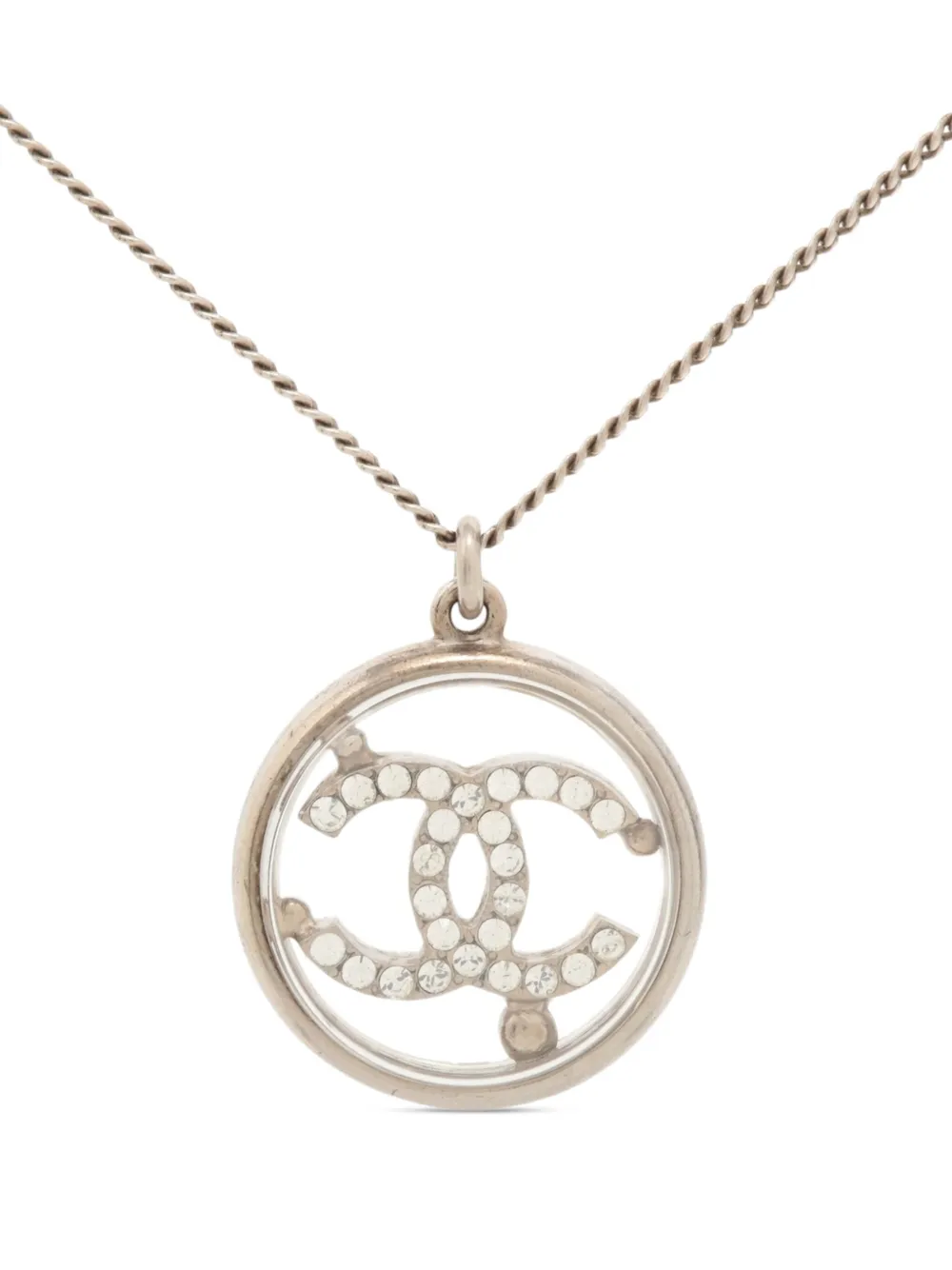 CHANEL Pre-Owned 2006 ラインストーン ネックレス - シルバートーン CHANEL Pre-Owned 2006 ラインストーン ネックレス - シルバートーン