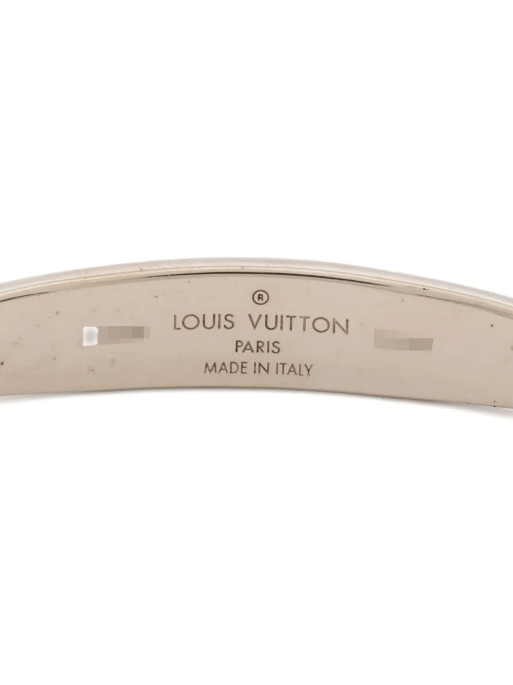 Pre-owned Louis Vuitton 2011 Monogram Bangle Bracelet In Silver