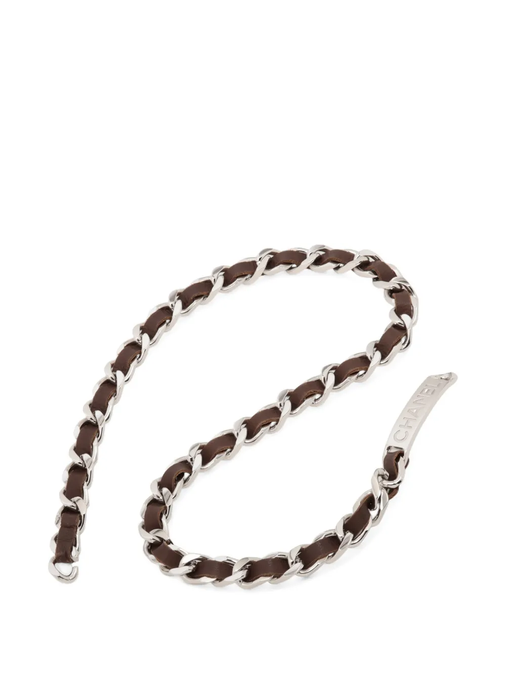 CHANEL Pre-Owned 1995 hook-fastening belt - Argento