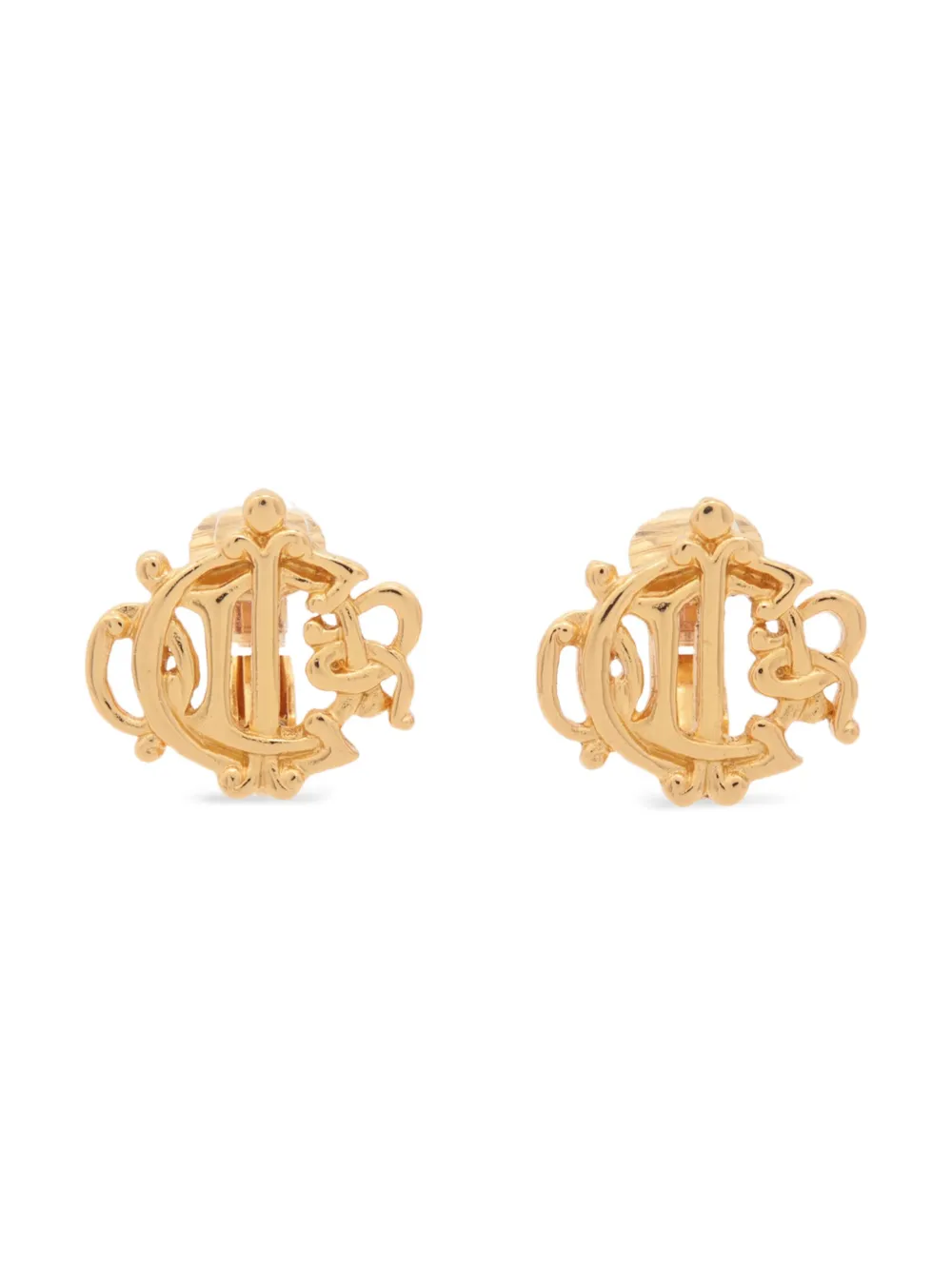 Christian Dior Pre-Owned 1990s ロゴ イヤリング - ゴールドトーン Christian Dior Pre-Owned 1990s ロゴ イヤリング - ゴールドトーン