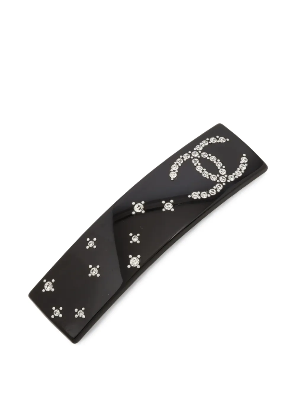 CHANEL Pre-Owned 2009 CC embellished hair clip - Nero