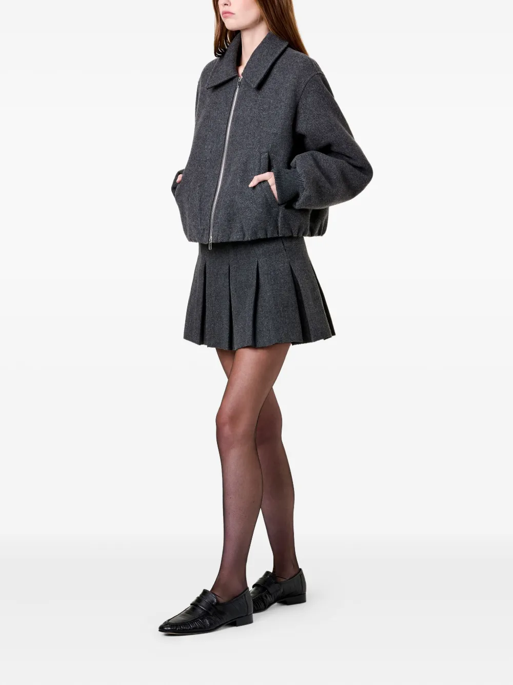Nicholas Mimmy pleated mini skirt - Grijs